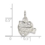 Sterling Silver Heart Daughter Charm - Image 3