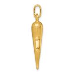 Sterling Silver Gold-tone Italian Horn Pendant - Image 2