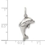 Sterling Silver Antiqued Dolphin Pendant - Image 3