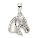 Sterling Silver Rhodium-plated Horse Pendant - Image 3