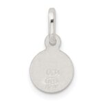 Sterling Silver Rhodium-plated Satin Angel Charm - Image 4