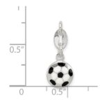 Sterling Silver Enameled Soccer Ball Charm - Image 3