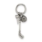 Sterling Silver Antiqued Golfer's Charm - Image 4