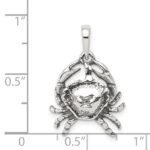 Sterling Silver Antiqued Cancer Zodiac Pendant - Image 3