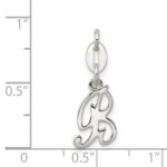 Sterling Silver Letter B Initial Charm - Image 3