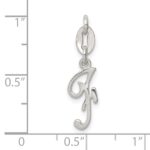 Sterling Silver Letter F Initial Charm - Image 4