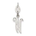 Sterling Silver Letter W Initial Charm - Image 4