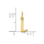 Sterling Silver Gold-tone Polished Letter L Initial Charm - Image 4