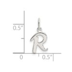 Sterling Silver Letter R Initial Charm - Image 4
