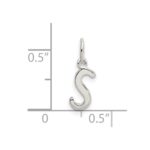 Sterling Silver Letter S Initial Charm - Image 4