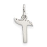 Sterling Silver Letter T Initial Charm - Image 3