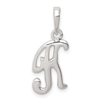 Sterling Silver Letter K Initial Pendant