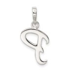 Sterling Silver Letter P Initial Pendant - Image 4