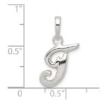 Sterling Silver Letter T Initial Pendant - Image 3