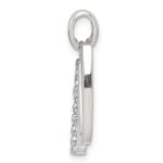 Sterling Silver CZ Letter W Initial Pendant - Image 2