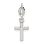 Sterling Silver Polished Cross Charm