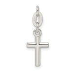 Sterling Silver Polished Cross Charm - Image 4
