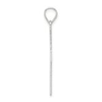 Sterling Silver Rhodium-plated Polished Lords Prayer Cross Pendant - Image 2