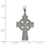 Sterling Silver Antiqued Celtic Cross Pendant - Image 3