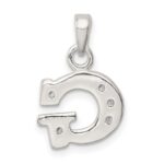 Sterling Silver CZ Letter G Initial Pendant - Image 3