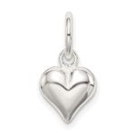 Sterling Silver Puff Heart Charm