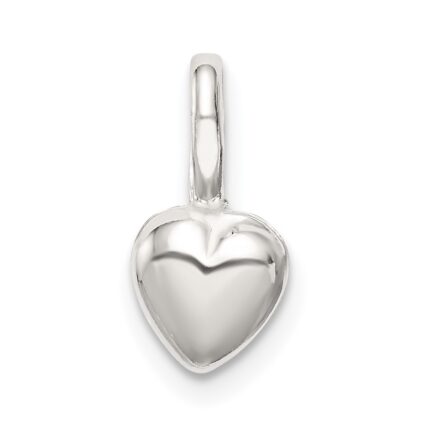 Sterling Silver Puffed Heart Charm