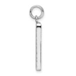 Sterling Silver Rhodium-plated Textured Picture Frame Charm - Image 2