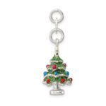 Sterling Silver Enameled Christmas Tree Charm - Image 2