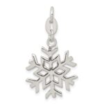 Sterling Silver Polished Snowflake Charm