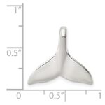 Sterling Silver Whale Tail Slide Pendant - Image 3