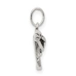 Sterling Silver Antiqued Dolphin w/Baby Charm - Image 2
