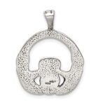 Sterling Silver Antiqued Claddagh Pendant - Image 4
