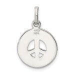 Sterling Silver Enameled Peace Sign Charm - Image 4