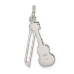 Sterling Silver Polished Violin & Bow Charm - Image 4