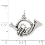 Sterling Silver Antiqued French Horn Charm - Image 3