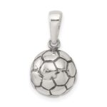 Sterling Silver Antiqued Soccer Ball Pendant - Image 4