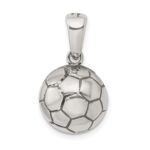 Sterling Silver Antiqued Soccer Ball Pendant - Image 4