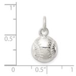 Sterling Silver BASEBALL Charm - Image 3