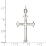 Sterling Silver Polished Cross Pendant - Image 3
