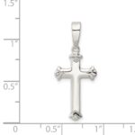 Sterling Silver Polished Cross Pendant - Image 3