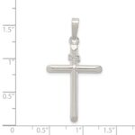 Sterling Silver Polished INRI Cross Pendant - Image 3