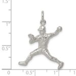 Sterling Silver Baseball Pitcher Charm - Image 3
