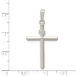 Sterling Silver Polished INRI Cross Pendant - Image 3