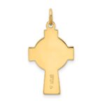 Sterling Silver Platinum-plated Polished/Gold-plated Epoxy Cross Pendant - Image 3