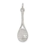 Sterling Silver Tennis Racquet Charm
