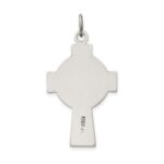 Sterling Silver Antiqued Satin Irish Crucifix Cross Pendant - Image 4