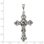 Sterling Silver Antiqued Crucifix Charm - Image 3