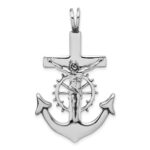 Sterling Silver Antiqued Mariner Crucifix Charm