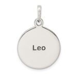 Sterling Silver Polished Antique Finish Leo Horoscope Zodiac Pendant - Image 4