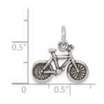 Sterling Silver Antiqued Bicycle Charm - Image 4